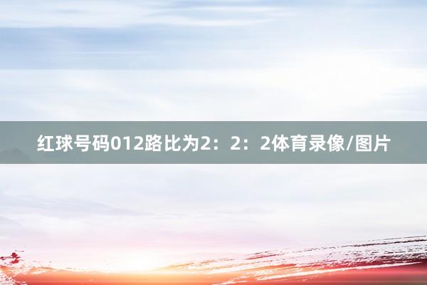 红球号码012路比为2：2：2体育录像/图片